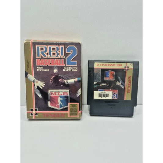 tengen R.B.I. Baseball 2 Nintendo Nes Game & Box TESTED