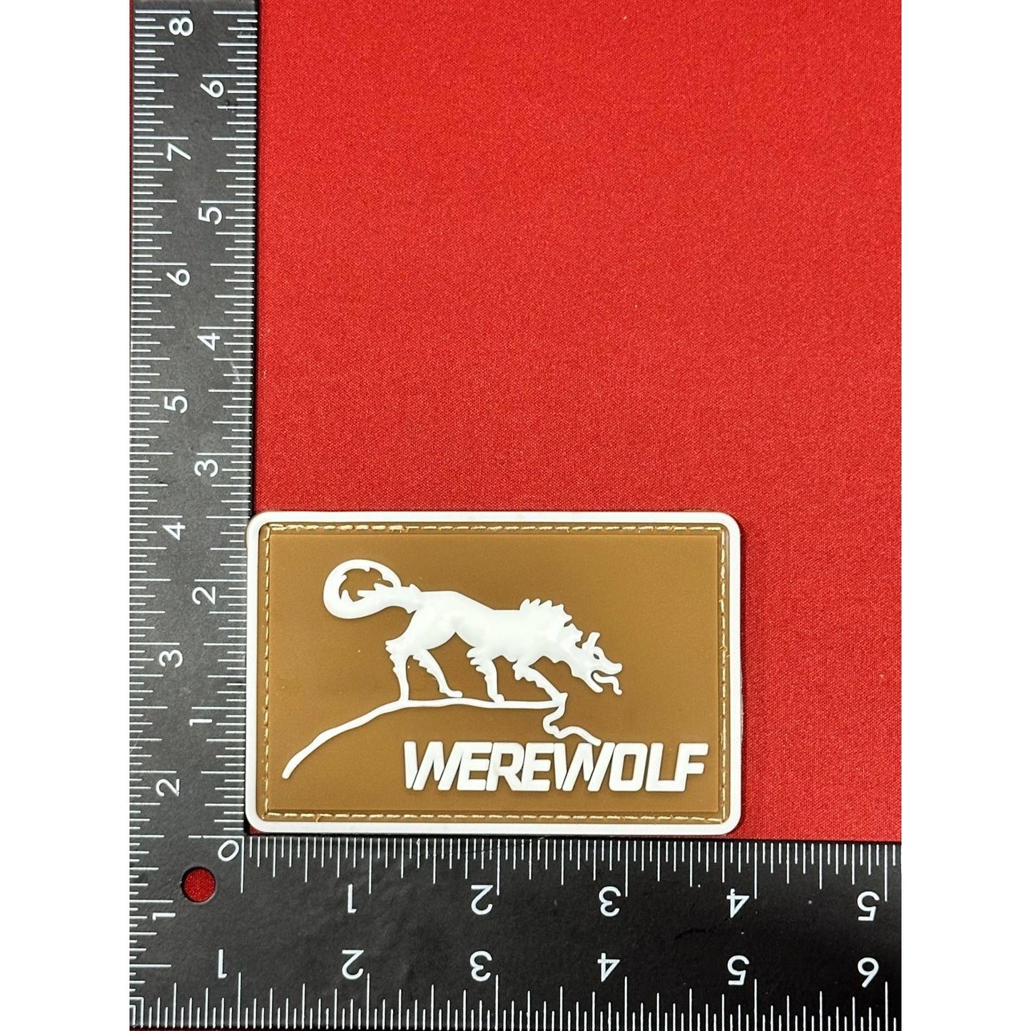 WereWolf White/Tan Patch HOOK & LOOP Backing