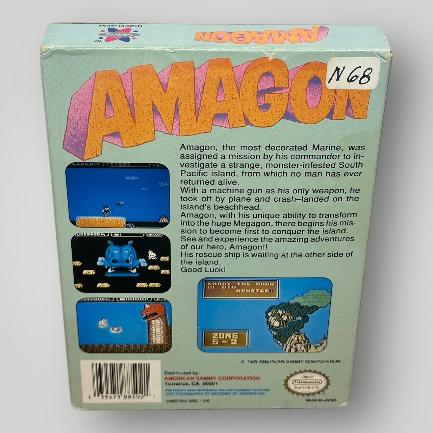 AMAGON NES Nintendo Game and Box TESTED