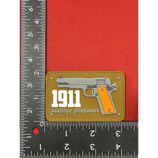 Pistol 1911 Gray Patch HOOK & LOOP Backing