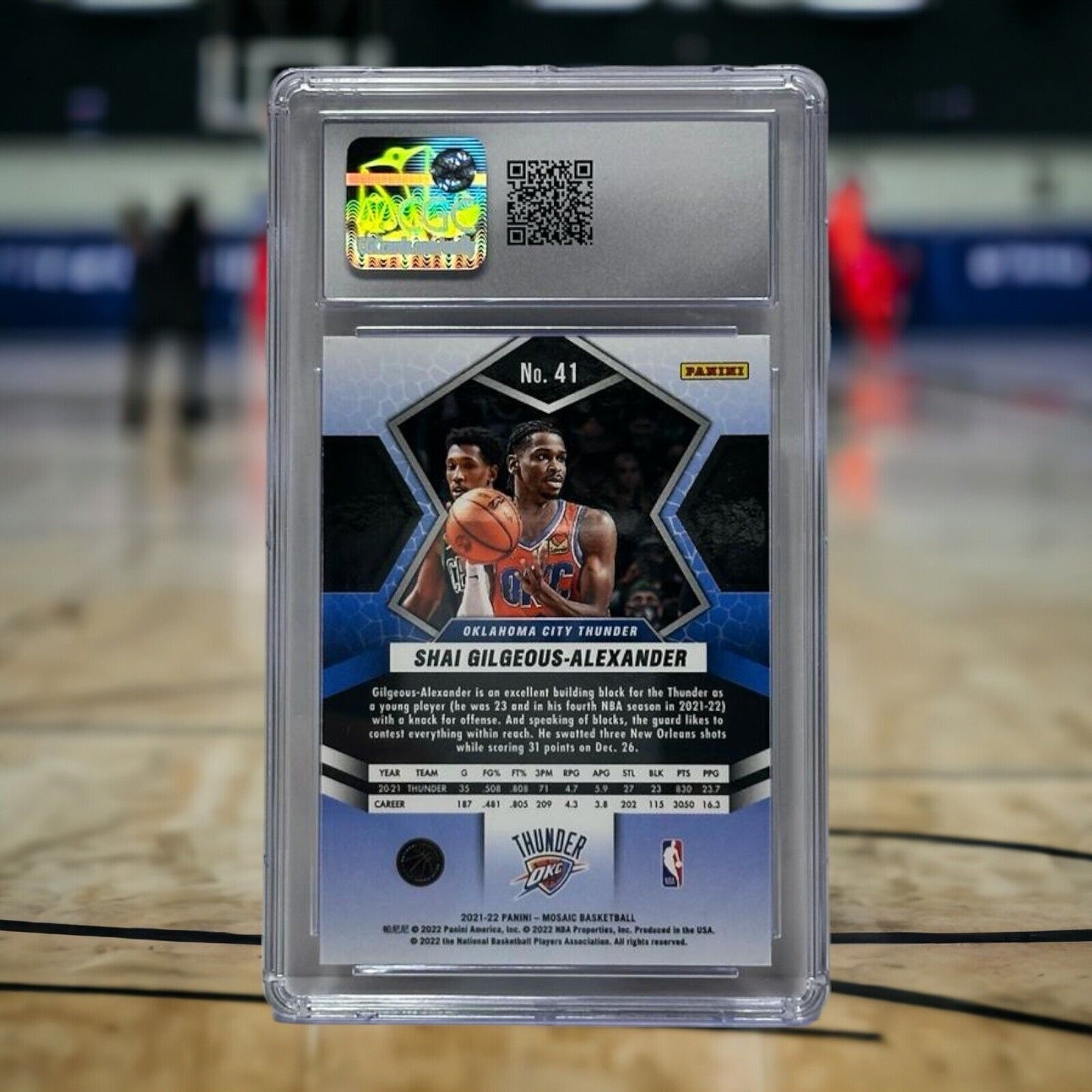 2021-22 Panini Mosaic Shai Gilgeous-Alexander #41 CGC 8.5