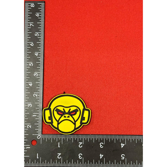 Mean Monkey Yellow/Red Patch HOOK & LOOP Backing