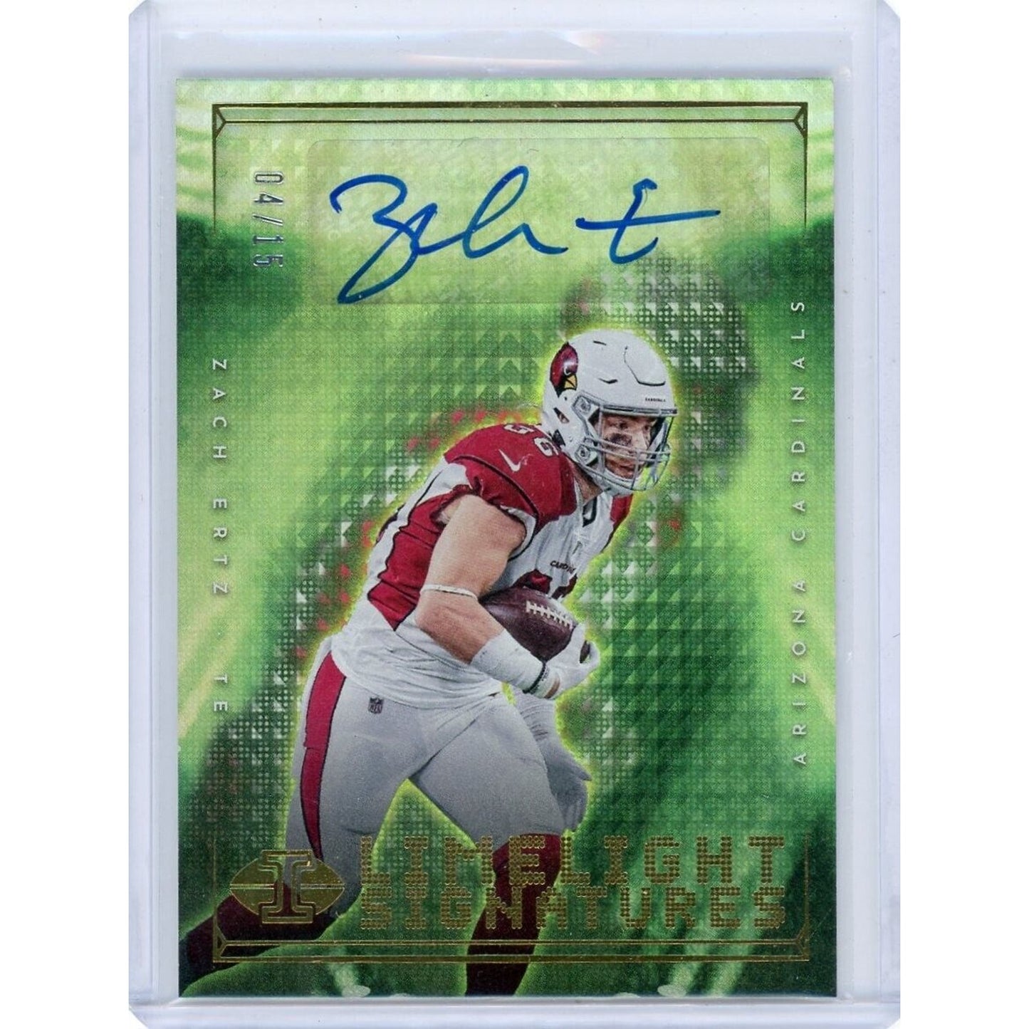 2022 PANINI ILLUSIONS ZACH ERTZ LIMELIGHT AUTO /15 ARIZONA CARDINALS