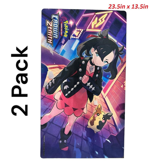 Pokemon TCG CROWN ZENITH Premium Playmat Marnie & Morpeko 2 PACK