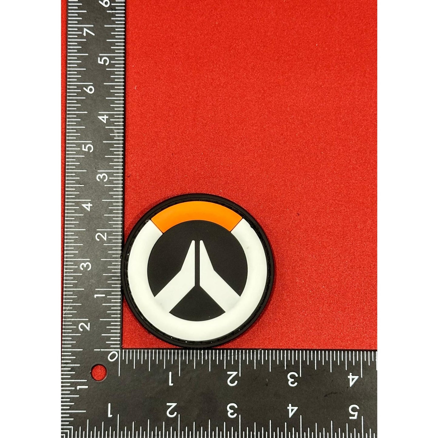 Circle White-Orange Patch HOOK & LOOP Backing