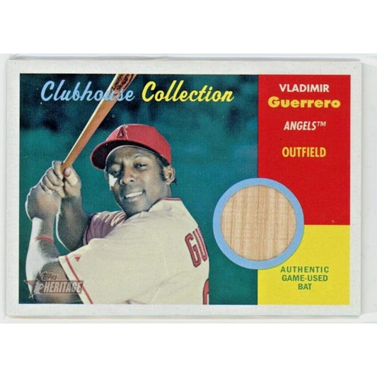 2006 Topps Heritage Vladimir Guerrero Clubhouse Collection Relic Game Used Bat