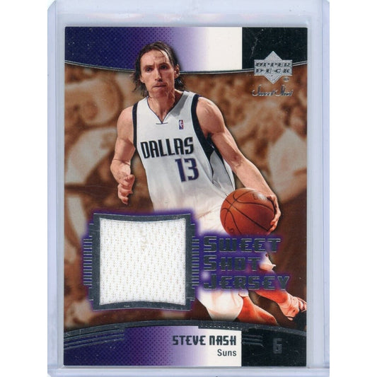 2004-05 UPPER DECK SWEET SHOT STEVE NASH GAME USED PATCH DALLAS MAVERICKS