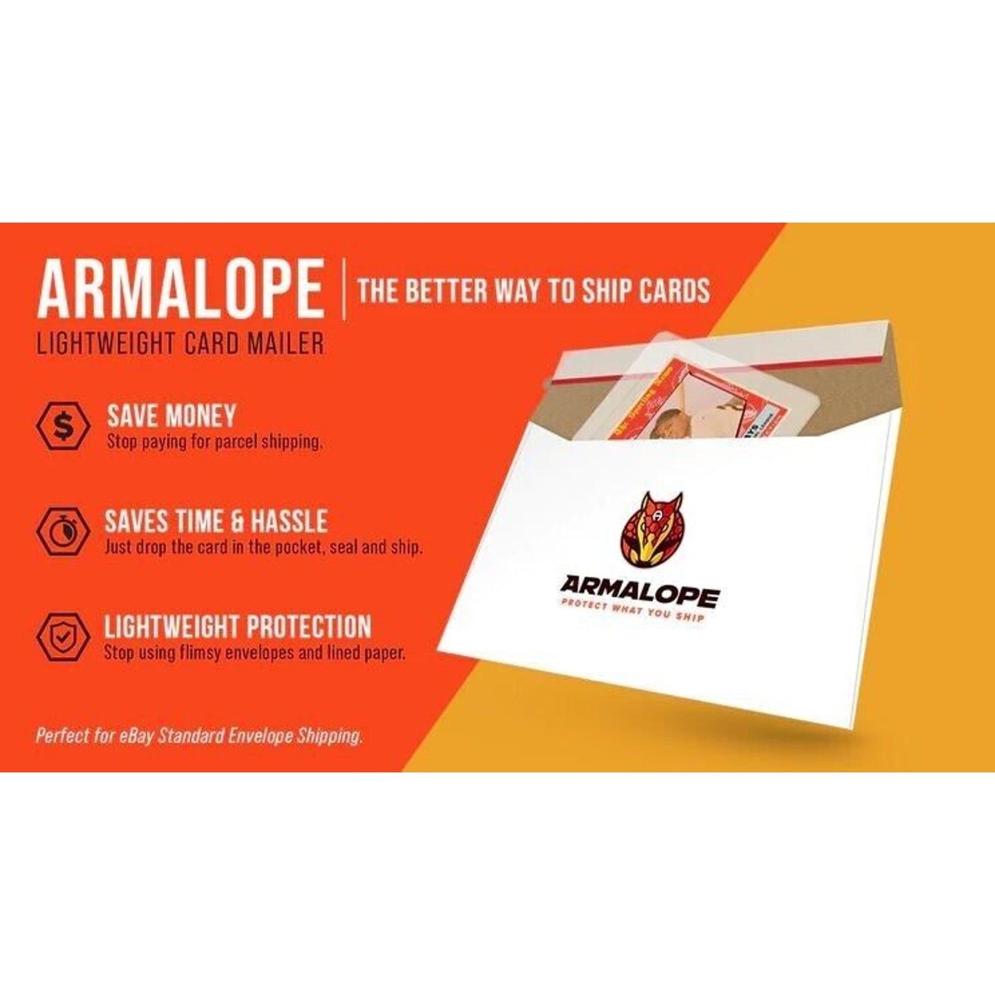 Armalope 25 PACK Standard Ebay Shipping Envelopes Sports And Gaming Cards