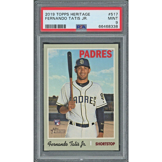 2019 Topps Heritage #517 - Fernando Tatis Jr RC - PSA 9