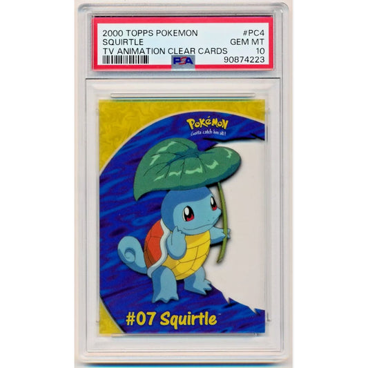 2000 Topps Pokemon Squirtle #PC4 TV Animation Clear Cards PSA 10 GEM MINT