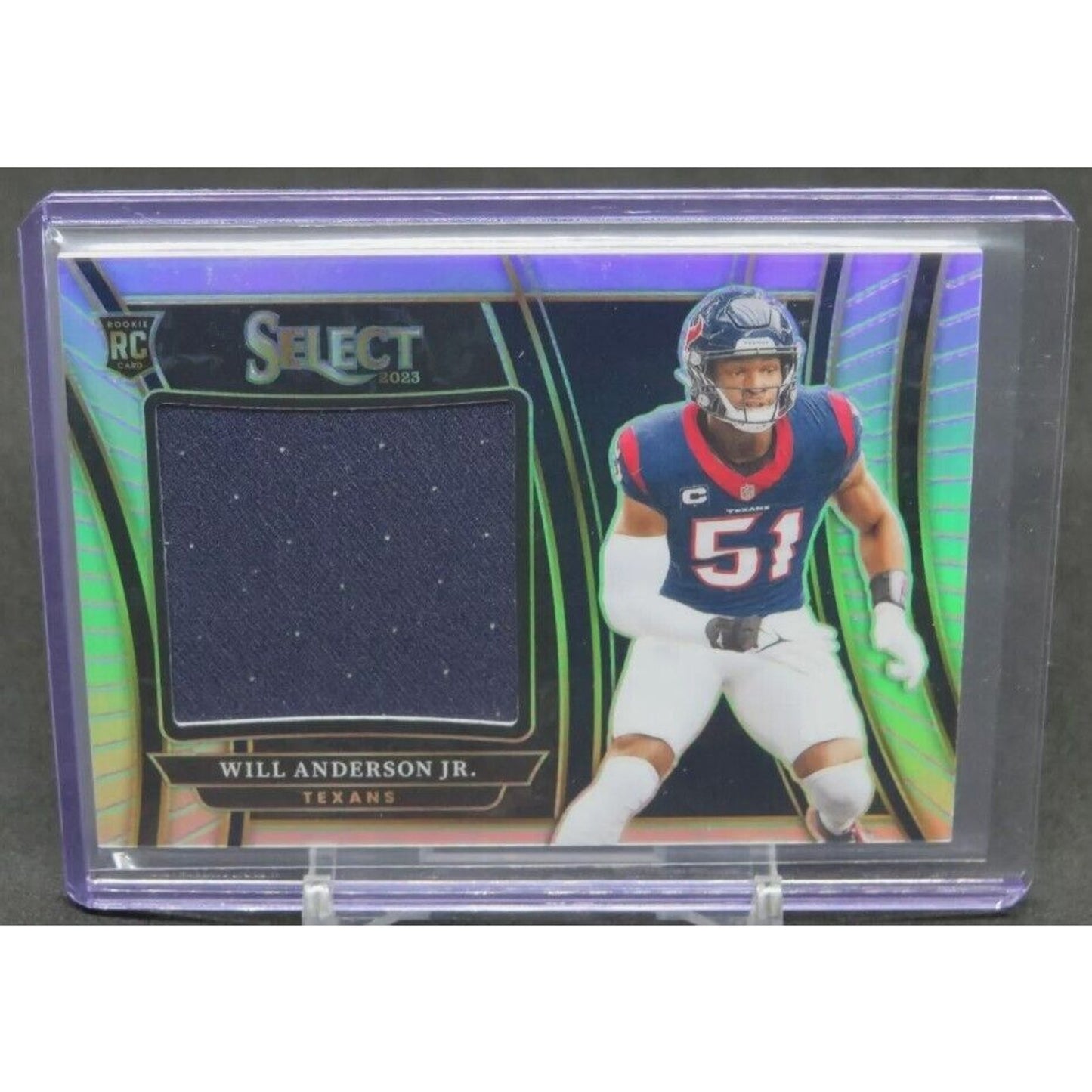 2023 PANINI SELECT WILL ANDERSON JR. SILVER RC JUMBO PATCH /99 TEXANS MB