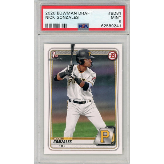 2020 Bowman Draft #BD81 Nick Gonzales PSA 9 Bowman First RC 9241