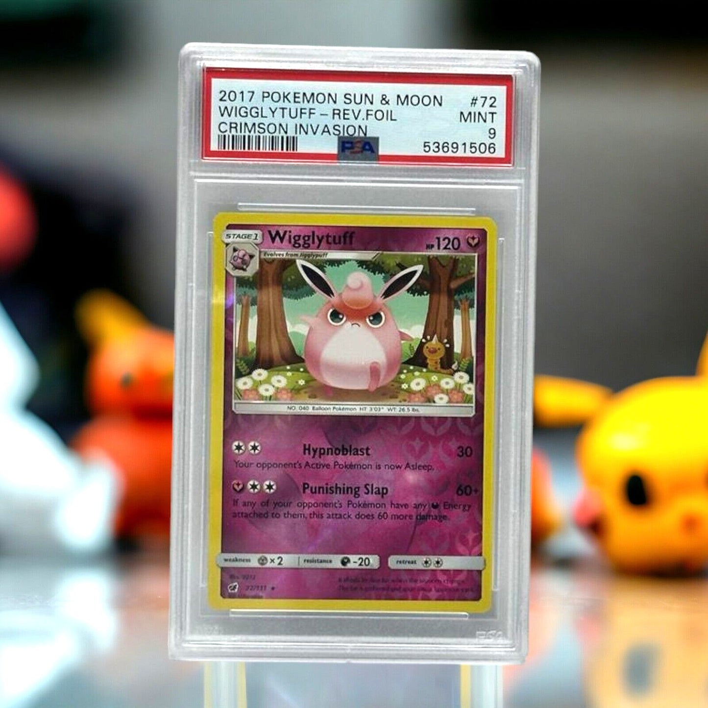 2017 Pokémon Sun & Moon - Crimson Invasion Reverse Foil Wigglytuff PSA 9 MINT