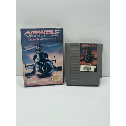 Airwolf NES Nintendo Game In Box Original Authentic 1989 Acclaim Tested