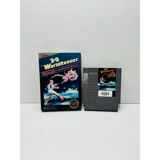 3-D WorldRunner (NES, 1987) Game and Box TESTED