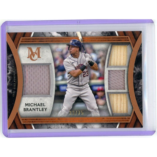 2022 TOPPS MUSEUM COLLECTION MICHAEL BRANTLEY GAME USED PATCH /75 ASTROS