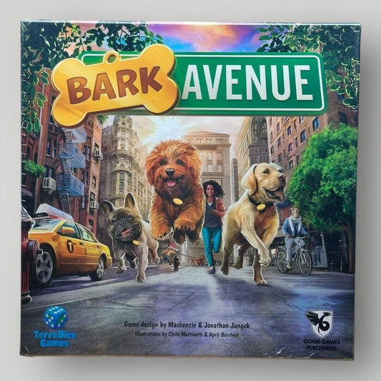 Authentic Bark Avenue Board Game TerreDice Games 2023 Good Games Publishing