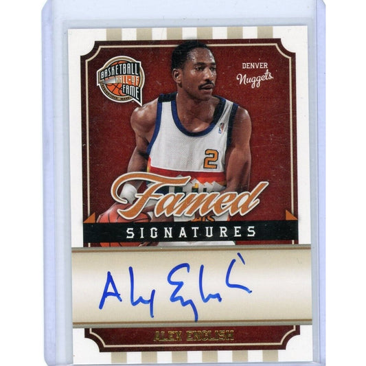 ALEX ENGLISH 2009-10 Basketball Hall Fame FAMED SIGNATURES AUTO 466/499 NUGGETS