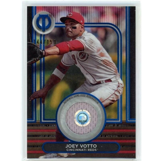 2024 Topps Tribute Joey Votto #SOA-JV Blue 144/150 Game Used Relic Patch Jersey