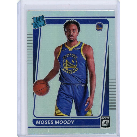 2021-22 Panini Donruss Optic Moses Moody #184 Rated Rookie Holo Prizm Silver