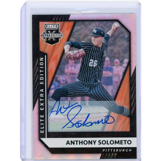 2021 PANINI ELITE EXTRA EDITION ANTHONY SOLOMETO AUTO PITTSBURGH PIRATES