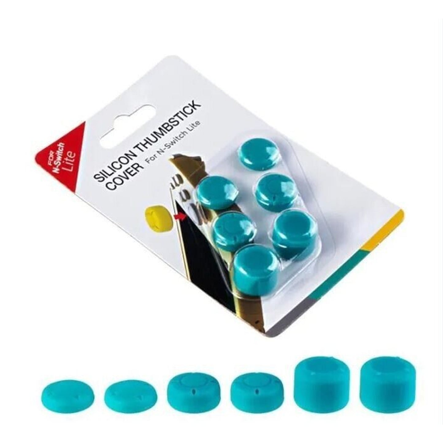 Nintendo Switch/Lite DOBE Thumbstick Silicone Thumb Grips Analog Cap Cover Teal