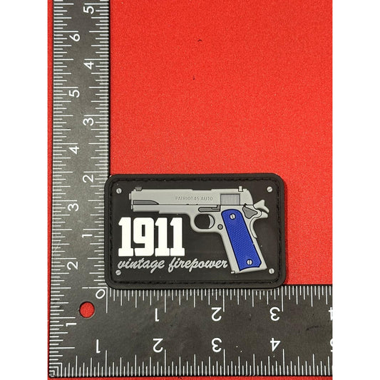 Pistol 1911 GrayBlue Patch HOOK & LOOP Backing