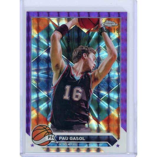 2023-24 TOPPS CHROME PAU GASOL PURPLE GEOMETRIC /119 MEMPHIS GRIZZLIES