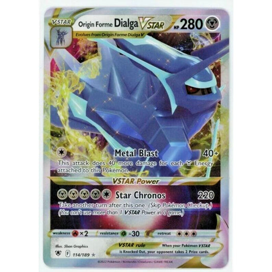 Pokemon Astral Radiance Origin Forme Dialga VSTAR #114/189 Full Art Ultra Rare