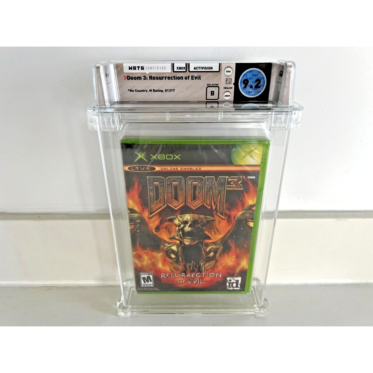 Doom 3: Resurrection of Evil (Xbox) WATA 9.2 B New Sealed Graded 🔥