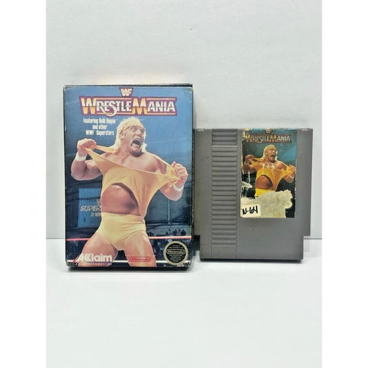 WWF WrestleMania NES Nintendo Original Box and Game TESTED