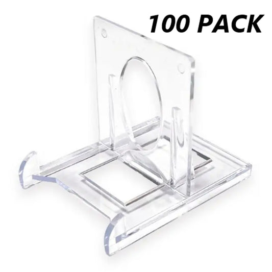 100PC Clear Acrylic Trading Card Stands for Coins Sports Cards Display Holder