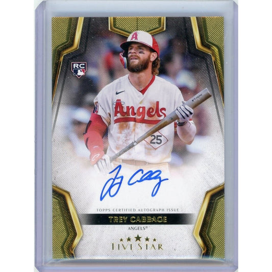 TREY CABBAGE 2024 Topps Five Star RC Auto Rookie Autograph ANGELS #FSA-TC