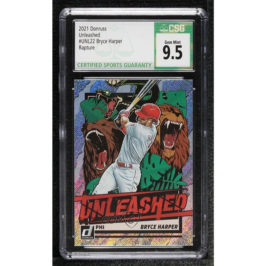 2021 Panini Donruss Unleashed Rapture Bryce Harper #UNL22 CSG 9.5 Gem Mint