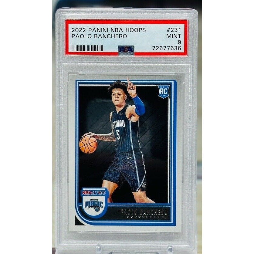 2022-23 NBA Hoops Paolo Banchero Rookie Card Magic #231 RC PSA 9 MINT