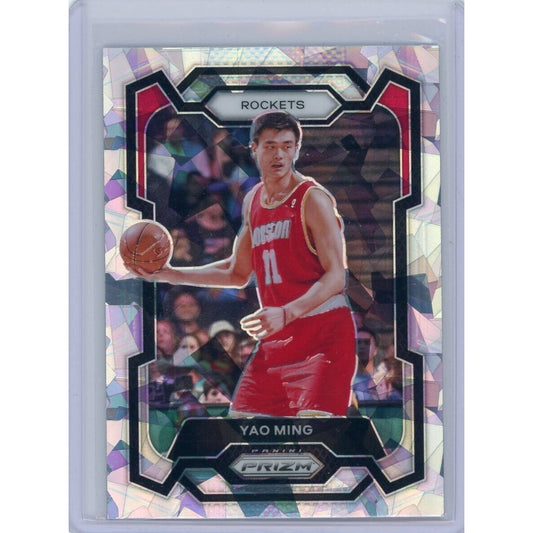 YAO MING Houston Rockets China Basketball Card $$ RARE SILVER CRACKED ICE PRIZMS