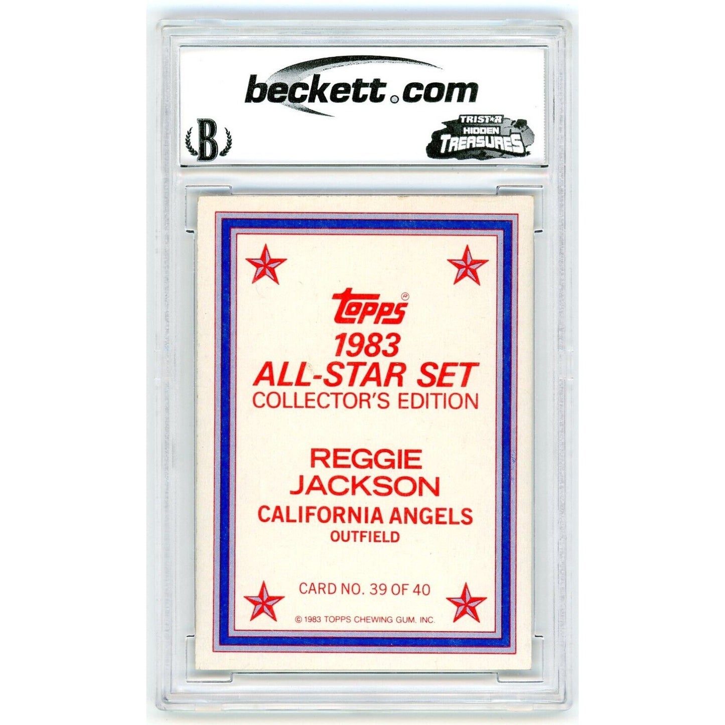 1983 Topps All-Star Set Collector's Edition Reggie Jackson BCCG 8 Excellent HOF