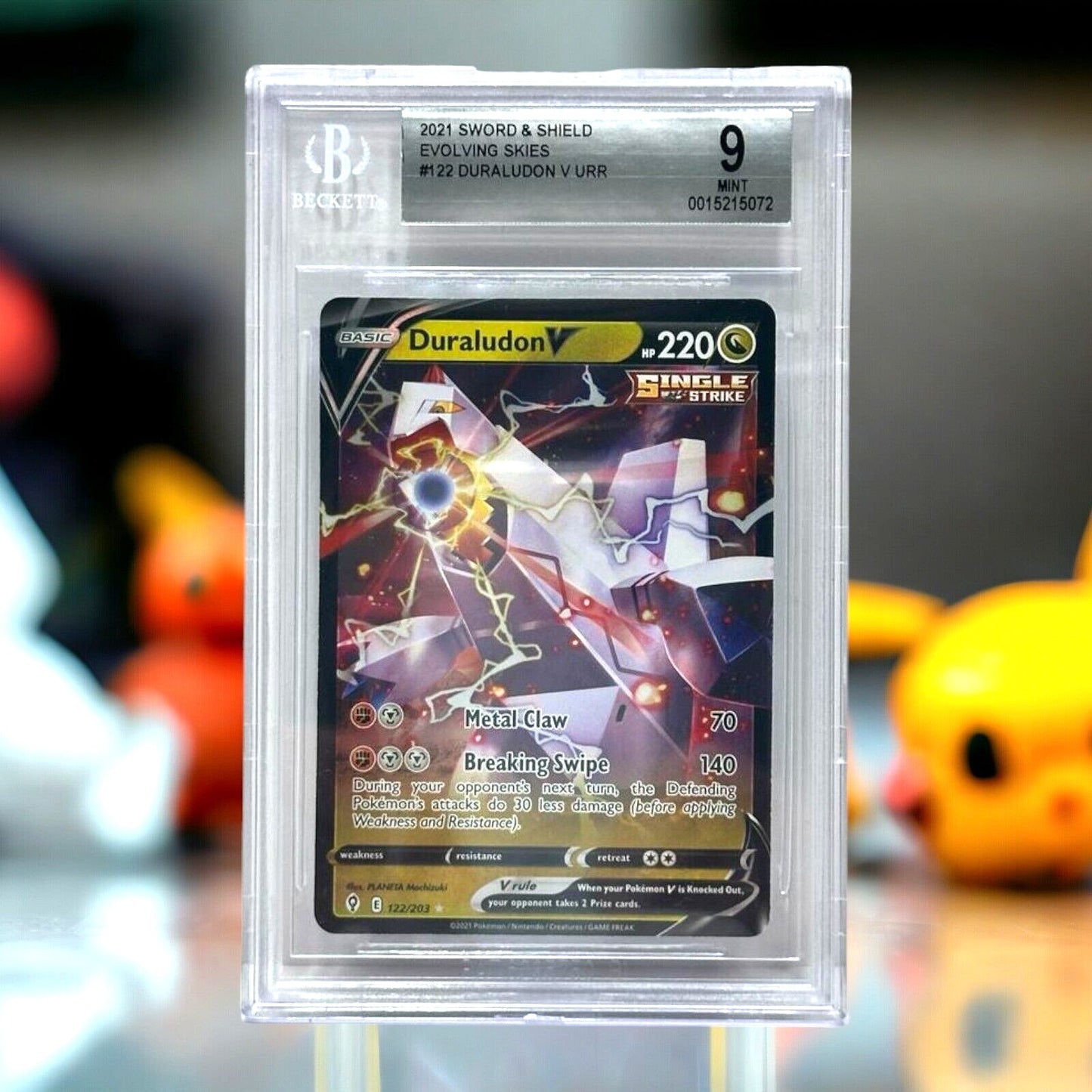 2021 Pokémon Sword & Shield - Evolving Skies - Duraludon V #122 BGS 9 MINT