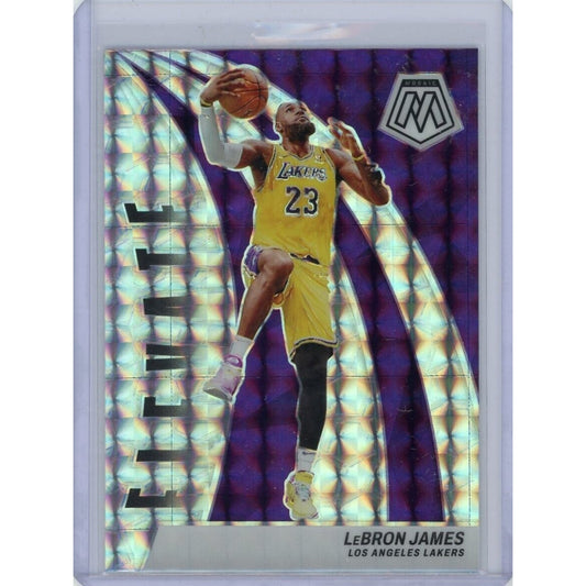 2023-24 PANINI MOSAIC LEBRON JAMES ELEVATE SILVER MOSAIC LOS ANGELES LAKERS