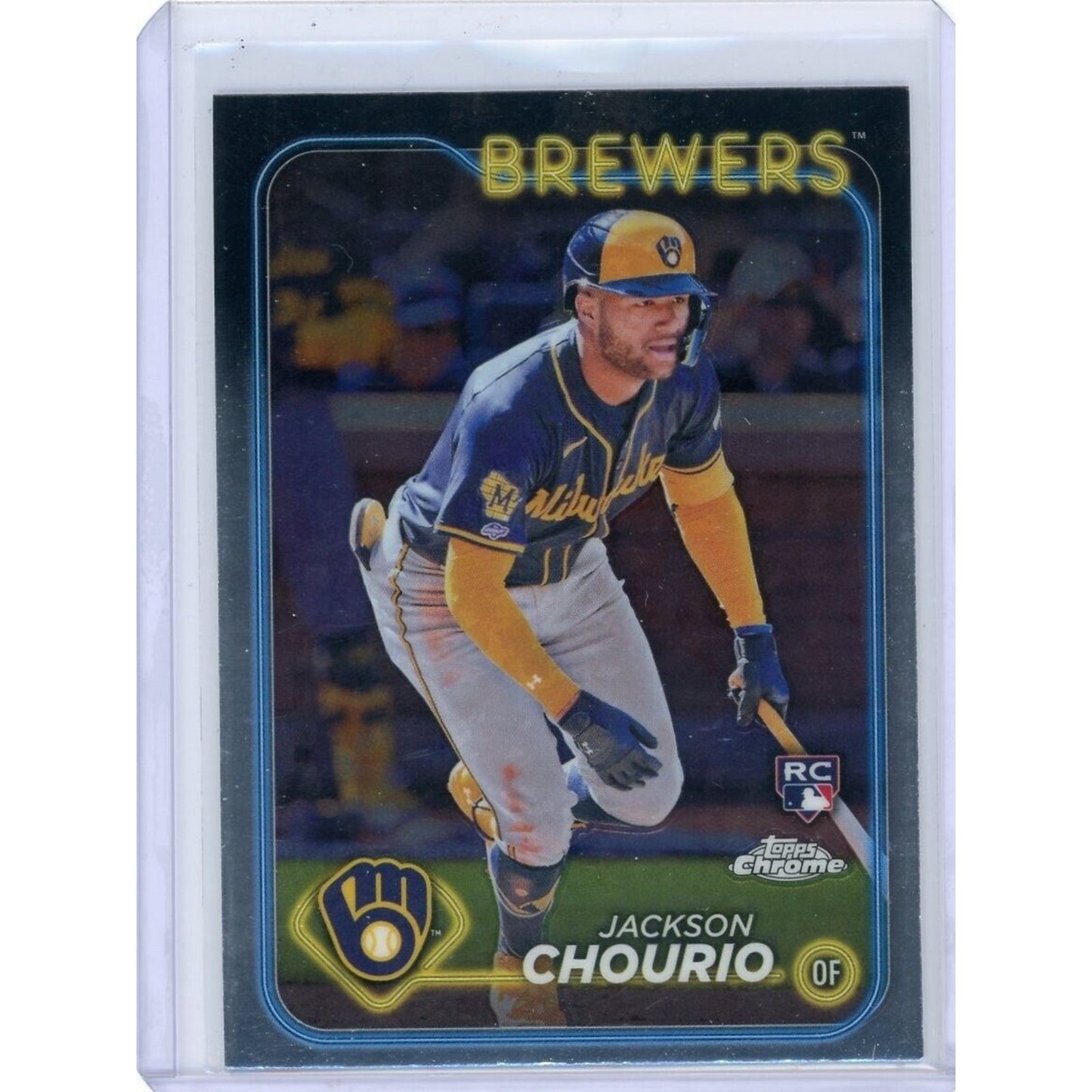 2024 Topps Chrome Jackson Chourio #161 Rookie RC Base Milwaukee Brewers