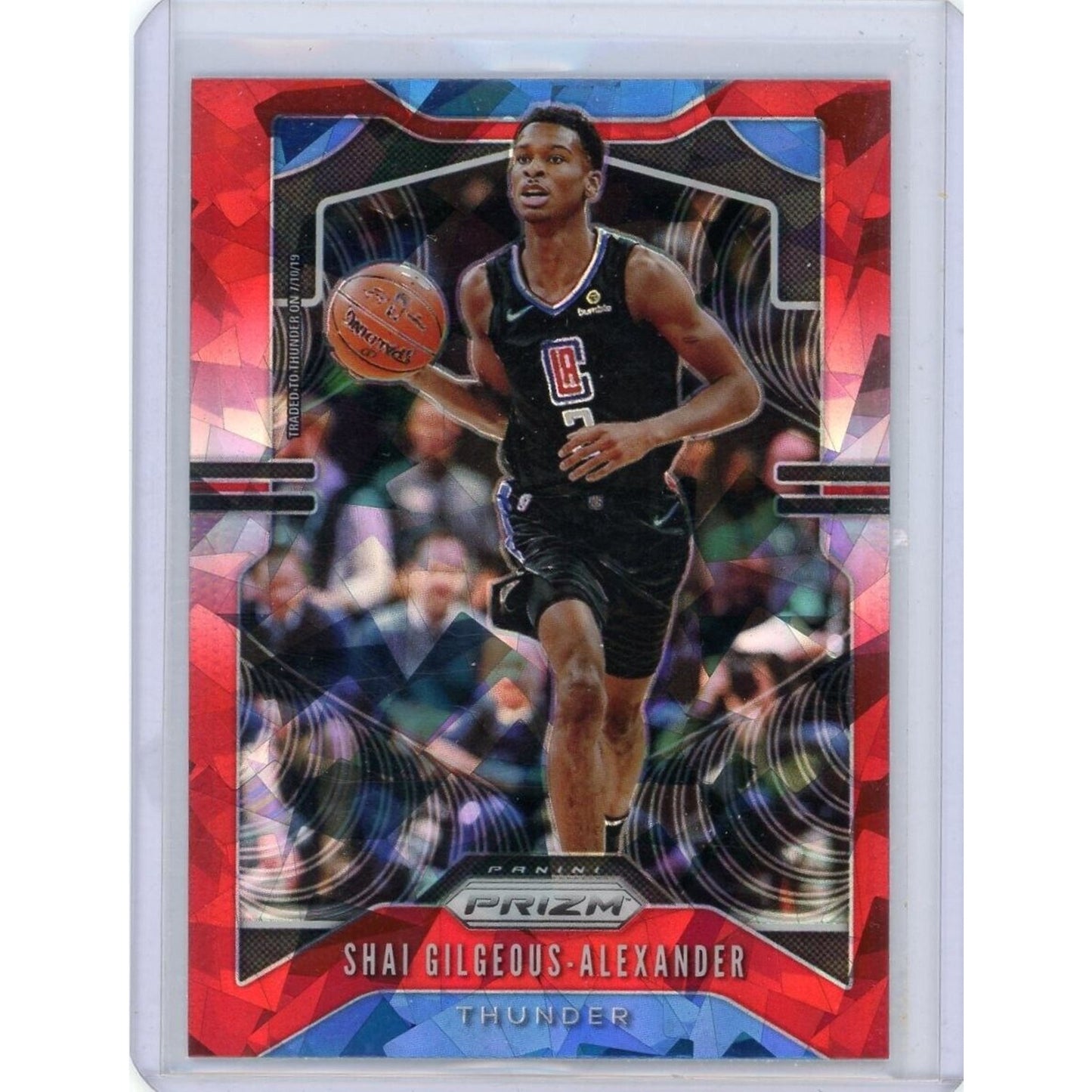 Shai Gilgeous-Alexander 2019-20 Panini Prizm Red Cracked Ice #122 Thunder