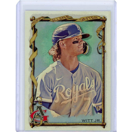 2023 Topps Allen & Ginter Bobby Witt Jr #84 Silver Foil Potrait Royals