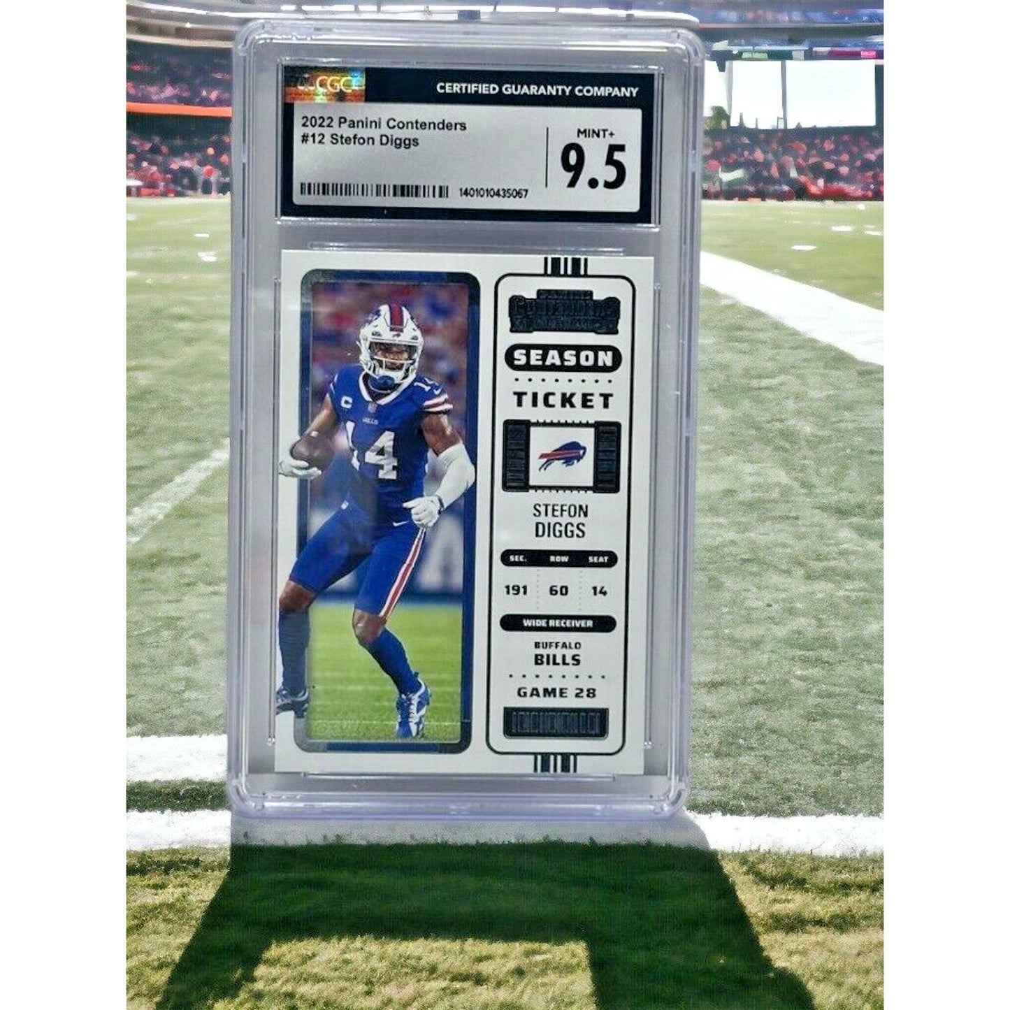 2022 Panini Contenders Season Ticket Stefon Diggs #12 CGC 9.5 Mint+