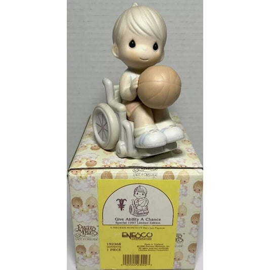 Precious Moments 1997 Give Ability A Chance Limited Edition Figure 192368 EN50