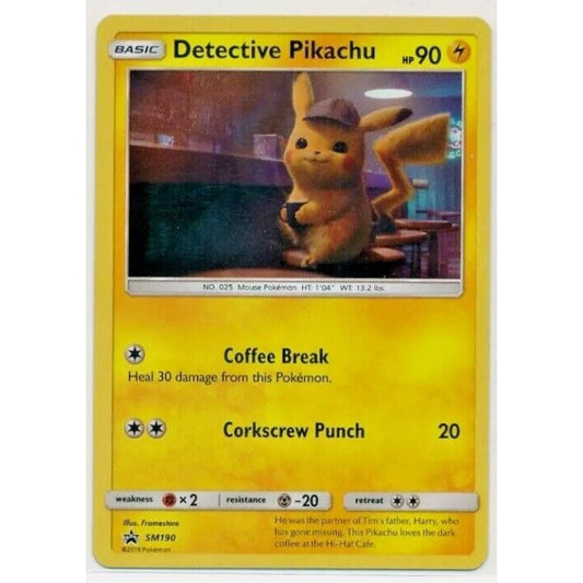 Pokemon SM Promos Detective Pikachu #SM190 Black Star Promo Holo Lot of 3 Cards