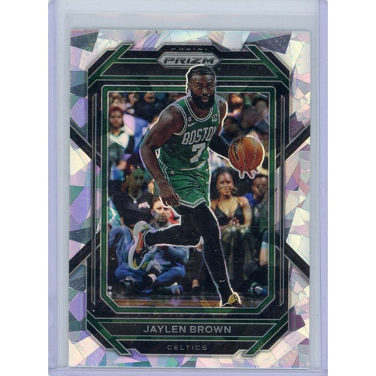 JAYLEN BROWN Boston Celtics RARE SILVER ICE CRACKED PRIZMS Basketball Card MVP!