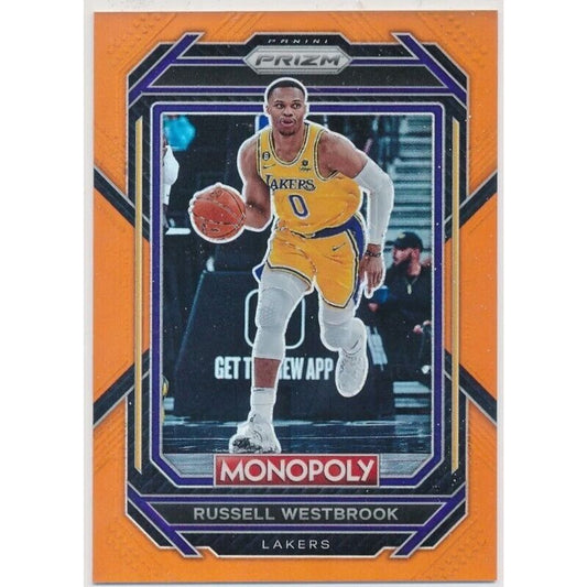 2022-23 Panini Prizm Monopoly Russell Westbrook Orange Prizm Refractor 116/124