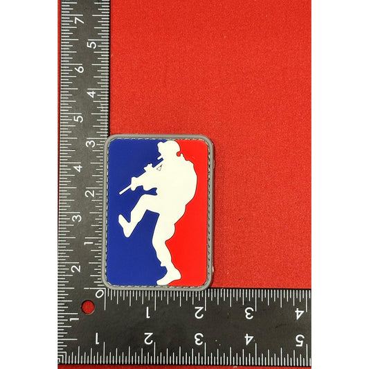 Army Man Red/White/Blue Patch HOOK & LOOP Backing