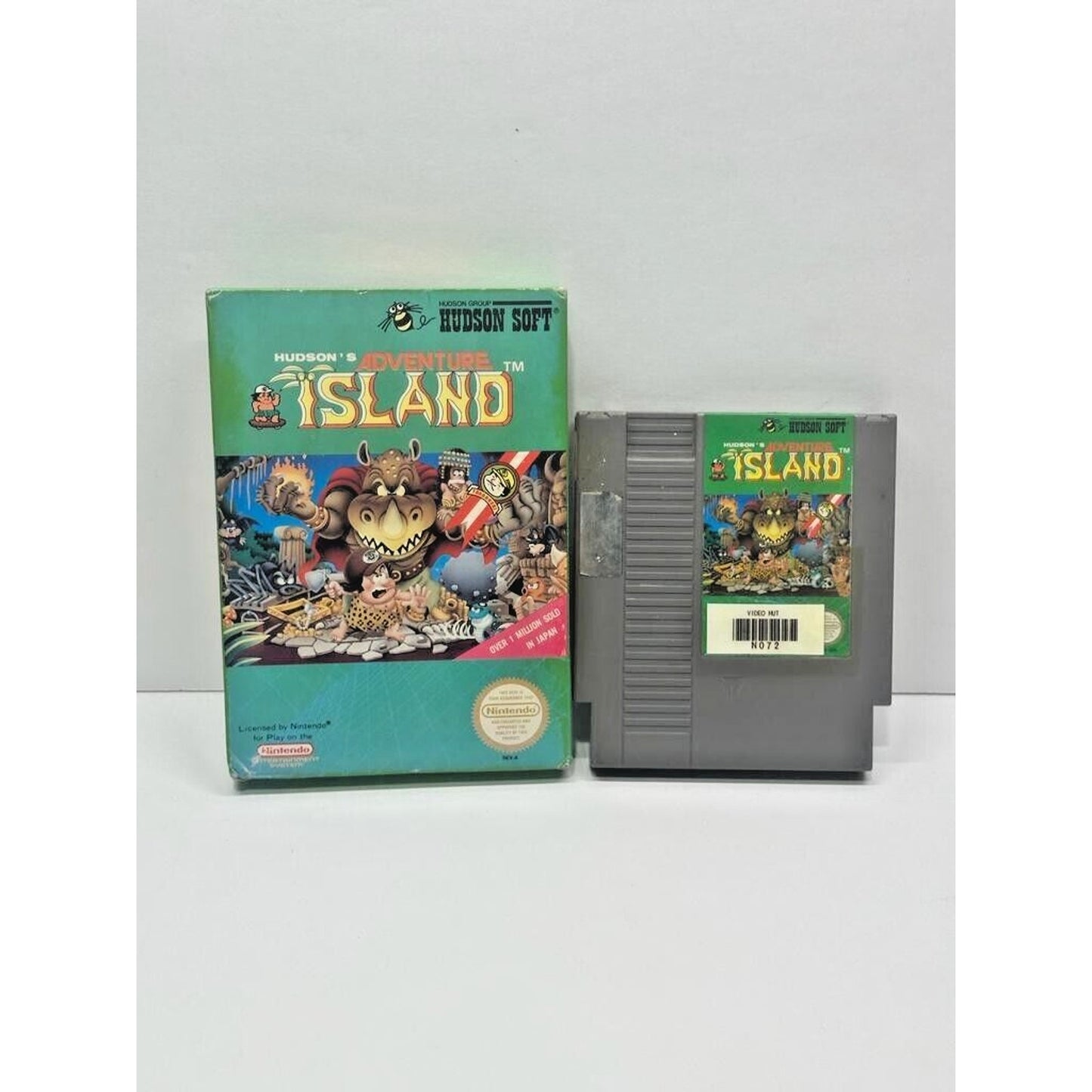 ADVENTURE ISLAND Nintendo NES Game and Box TESTED