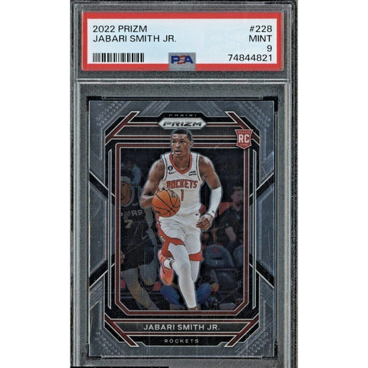 2022-23 Panini Prizm #228 Jabari Smith Jr. Houston Rockets RC Rookie PSA 9 MINT